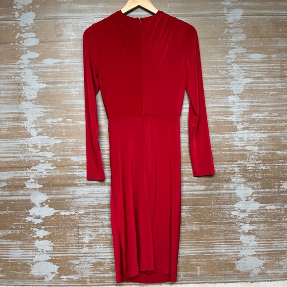 Jason Wu Collection Red Midi Dress Cocktail Event Red Carpet Formal Womens XS - Picture 5 of 6